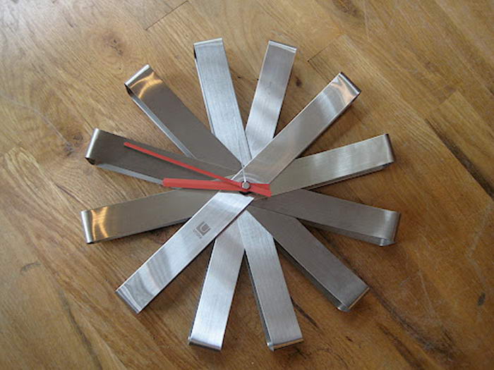 Umbra Ribbon Stainless Steel Wall Clock